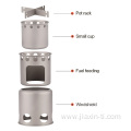 Mini BBQ Folded Titanium Camping Stove